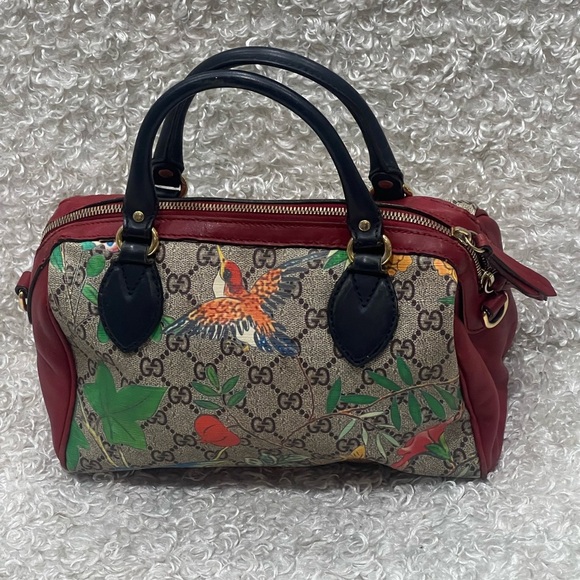 Gucci Multicolor GG Blooms Supreme Canvas and Leather Boston Bag - Picture 1 of 16